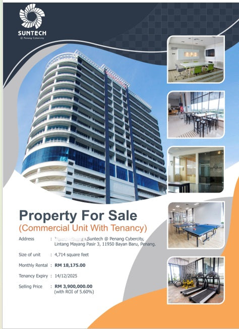 Suntech @ Penang Cybercity Office For Sale